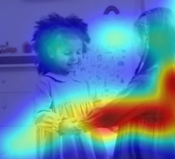 Mapa de olhar de uma criança com sinais de autismo